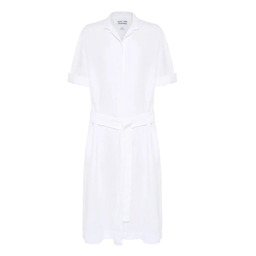 NWT Alex and Trahanas Linen Shirt Midi Dress